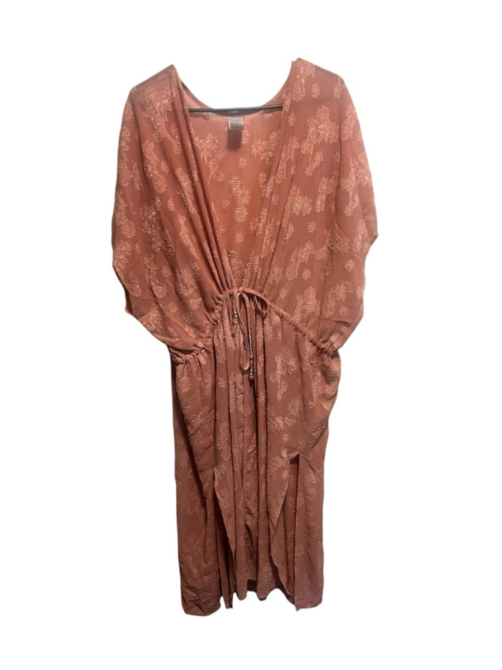 Women's Time and Tru Pink Floral Swim Coverup 2X